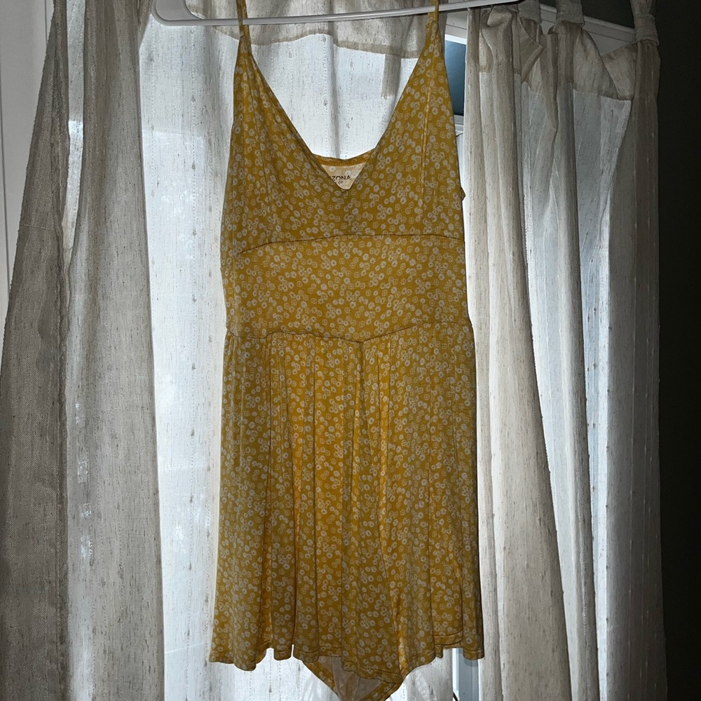 Yellow, floral romper